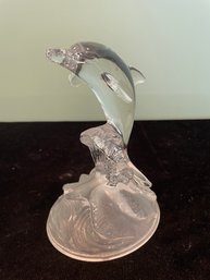 Glass Dolphin Figurine