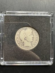 1908-D Barber Silver Quarter