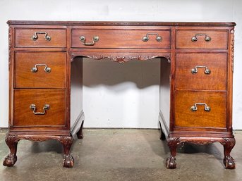 A Gorgeous Chippendale Kneehole Desk By John Stuart