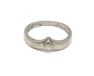 Vintage Sterling Silver Heart Ring, Size 3.75