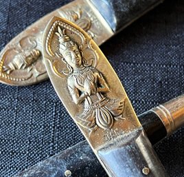 Vintage Solid Brass Thai Buddha Flatware Set - Service For 6