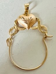 14K GOLD CHARM HOLDER PENDANT