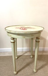 Hand Painted Round Side Table