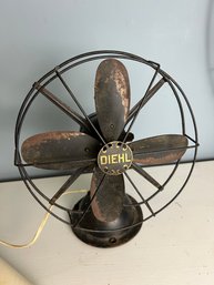 Working Vintage 1920s Diehl Desktop Fan