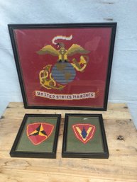 Hand Embroidered Marine Symbols