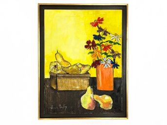 A Vintage Oil On Canvas In Impasto Style, Still Life, Joan Luby (American 1934-2015)