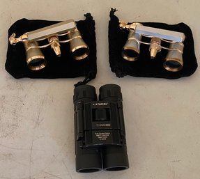 Two Opera Glasses And Binoculars