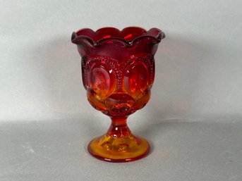 Vintage Amberina Glass Dish