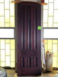 An 8' Arched Black Walnut Door - # 12