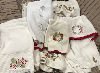 Large Grouping Of Holiday Hand Towels