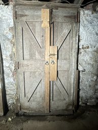 A 49' Opening - Pair Of X Brace Antique Doors