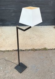 French Brass/bronze Flat Bar  Swing Arm Floor Lamp