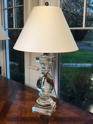 (1 Of 2) Paid $975 Each - RESTORATION HARDWARE Crystal Baluster Lamp With RH Shade - Spectacular Table Lamp !