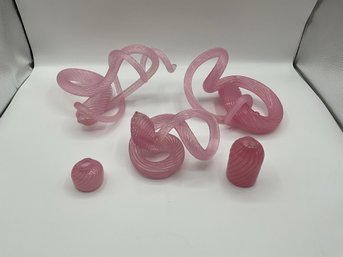 Pink Rope Art Glass