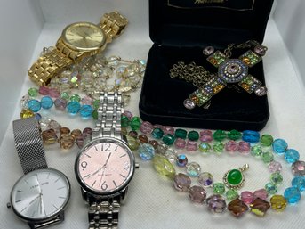 Fine Mixed Jewelry And Watch Lot
