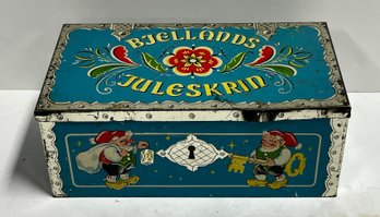 Vintage Bjellands Christmas Box Tin