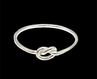 Vintage Sterling Silver Tied Knot Ring, Size 11