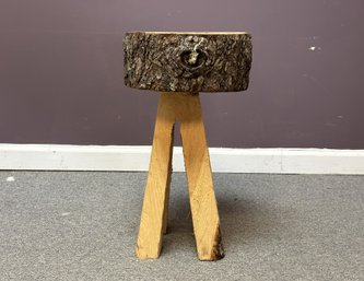 A Rough & Rustic Handcrafted Stool/Side Table