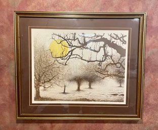 Lithograph Numbered And Signed LeDoux In Frame