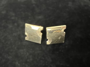 Swank Mid Century Modern Gold Tone Cufflinks