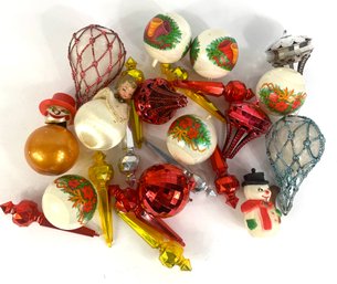 Collection Of Hard Plastic Mostly 1950's Christmas Ornaments