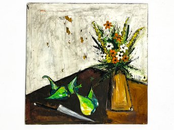 A Vintage Oil On Canvas In Impasto Style, Still Life, Joan Luby (American 1934-2015)