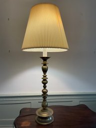 A Tall Vintage Brass Table Lamp. 46' Tall.