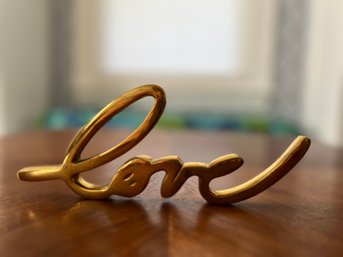 Vintage Brass Love - 8 Inches Long And 4 Inches Tall