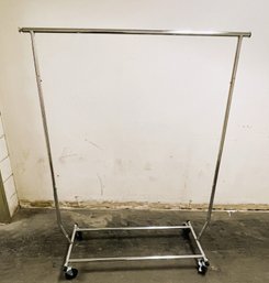 Adjustable Rolling Clothes Rack With Expandable Top Rod- 2 Of 5