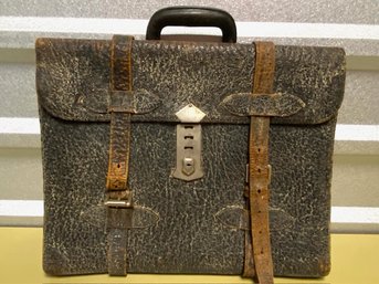 Vintage Leather Attache Case/file Folder Bag