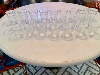 Twenty Five Duralex Drinking Glasses, Made In France