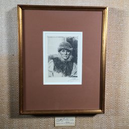 Etching By Anders Zorn 1860-1920 Peasant From Delcarlia 1919 - Formerly Owned By Yale Art Gallery - Paid $450