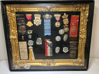 Collection Of Turn Of The Century Firefighters Medals & Ribbons Tarrytown, NY