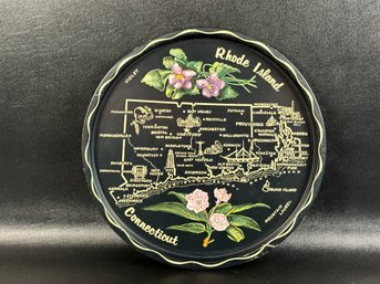 A Fun Vintage Rhode Island/Connecticut Tray In Metal