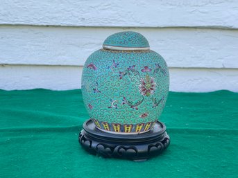 Antique Chinese Vase On Stand