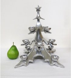 Pottery Barn Cast Aluminum Tealight Christmas Tree - Retired