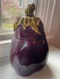 Vintage Egg Plant Shaped Cookie Jar