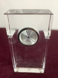 Rectangular Glass Cut Waterford Clock