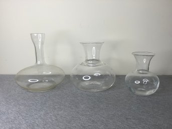 GLASS DECANTER LOT