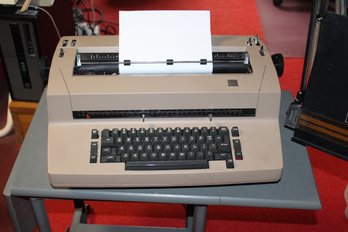 IBM Selectric, Rolling Table And Supplies - Needs Repair