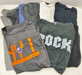 10 T-Shirts By Billabong, Retro Brand, Faded Glory, New York Islanders  & More, Size Large Youth & Men's Small