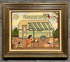 Vintage Home Sweet Home Camper Camping Cross Stitch