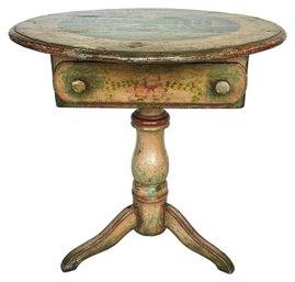 A 19th Century Dutch Colonial Hand Painted Candle Or Wine Table