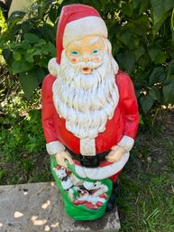 Vintage Santa With Sack Of Toys 44' Empire Brand Blow Mold Christmas Lawn Decoration