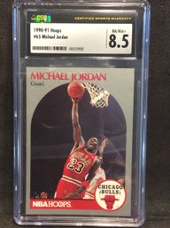 1990-91 NBA Hoops Michael Jordan CSG Graded 8.5 - M