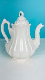 Antique White Ironstone Teapot