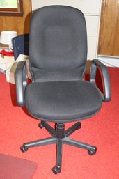 Black Rolling Office Chair - Adjustable