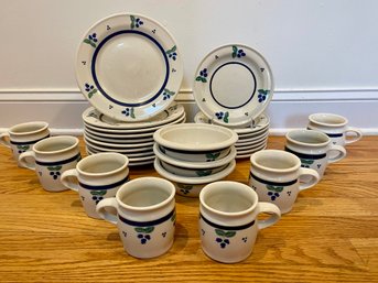 Hartstone Pottery Dinnerware Collection, Blueberry Pattern