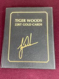 Tiger Woods 22kt Gold Collectors Cards Book