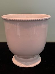 White Beaded Vase